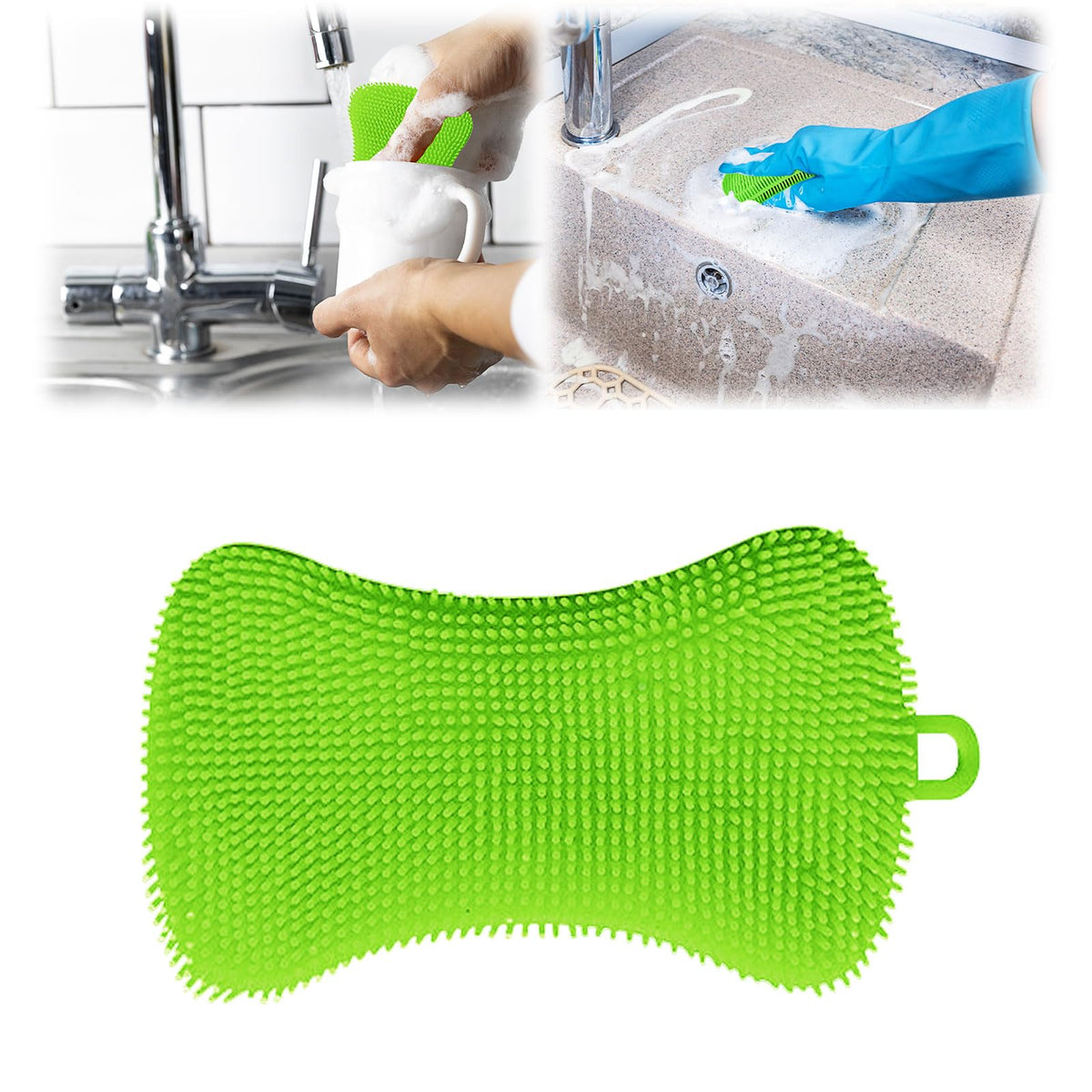 Pack de 6 Cepillos Esponja de Silicona para Platos