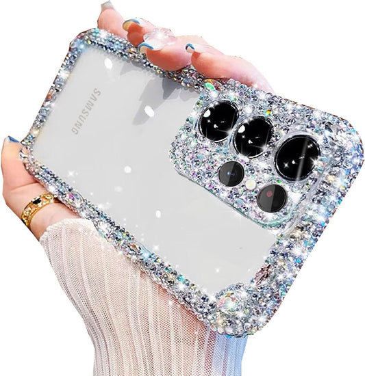 Funda transparente con purpurina para Samsung Galaxy Ultra