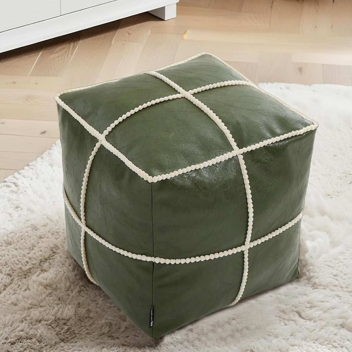 Funda de Puf Otomana Cuadrada Impermeable