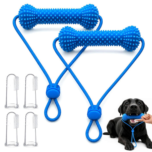 Set de 2 Juguetes Dentales para Perros con Cepillos
