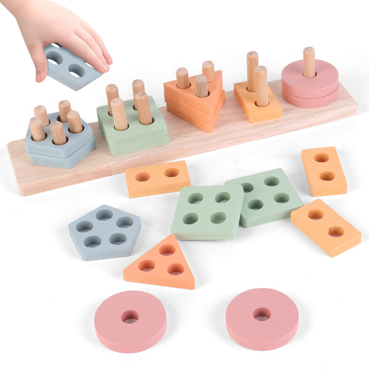 Juguete Montessori de Madera para Apilar