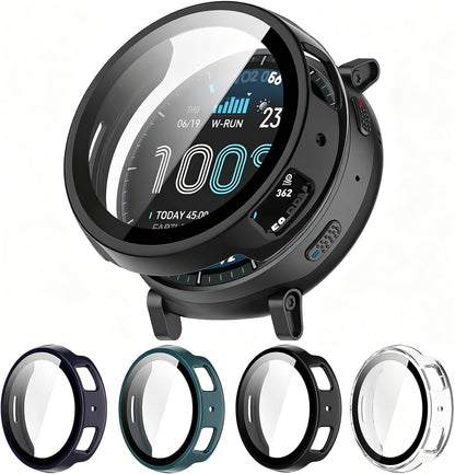 Pack de 4 Fundas con Cristal Templado para Smartwatch
