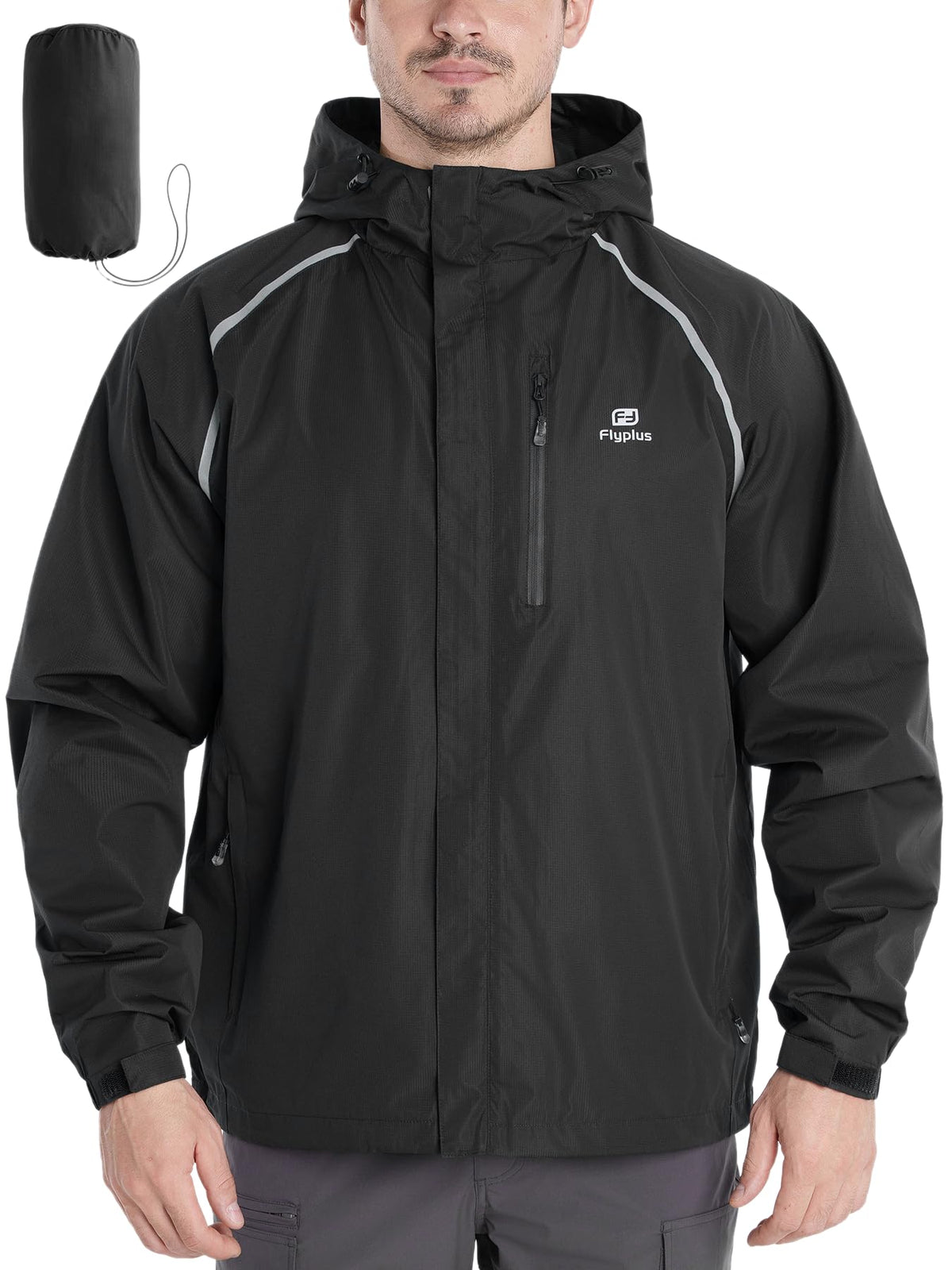 Chubasquero Cortavientos Impermeable Plegable