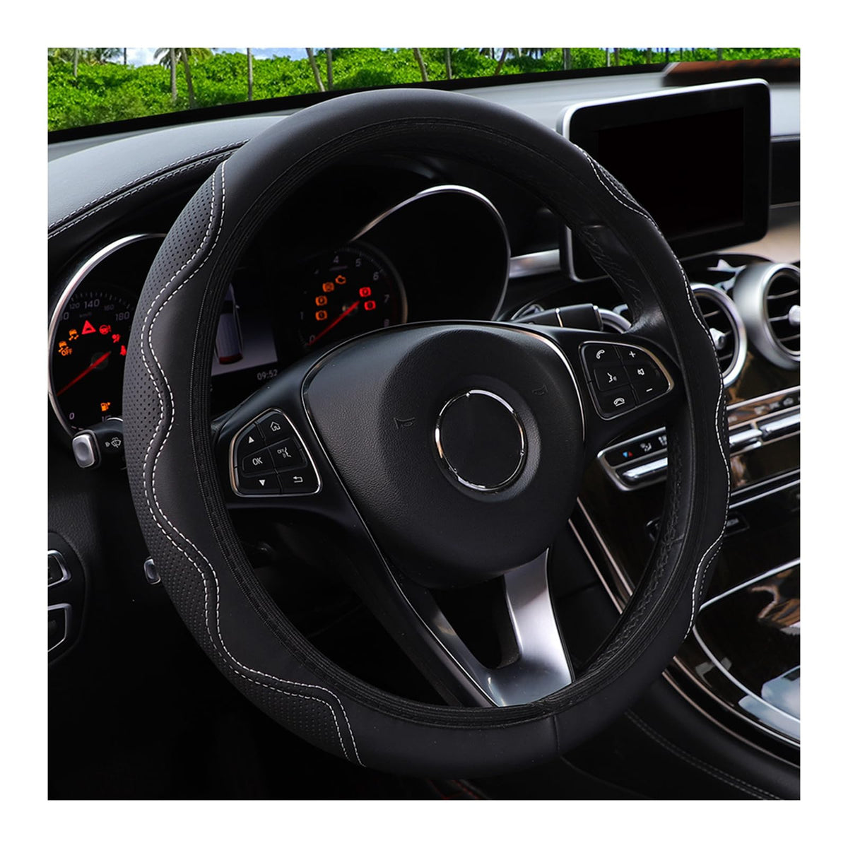 Funda de Volante de Cuero Microfibra Universal