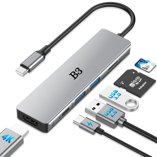 Hub USB C 6 en 1 Multipuerto con HDMI