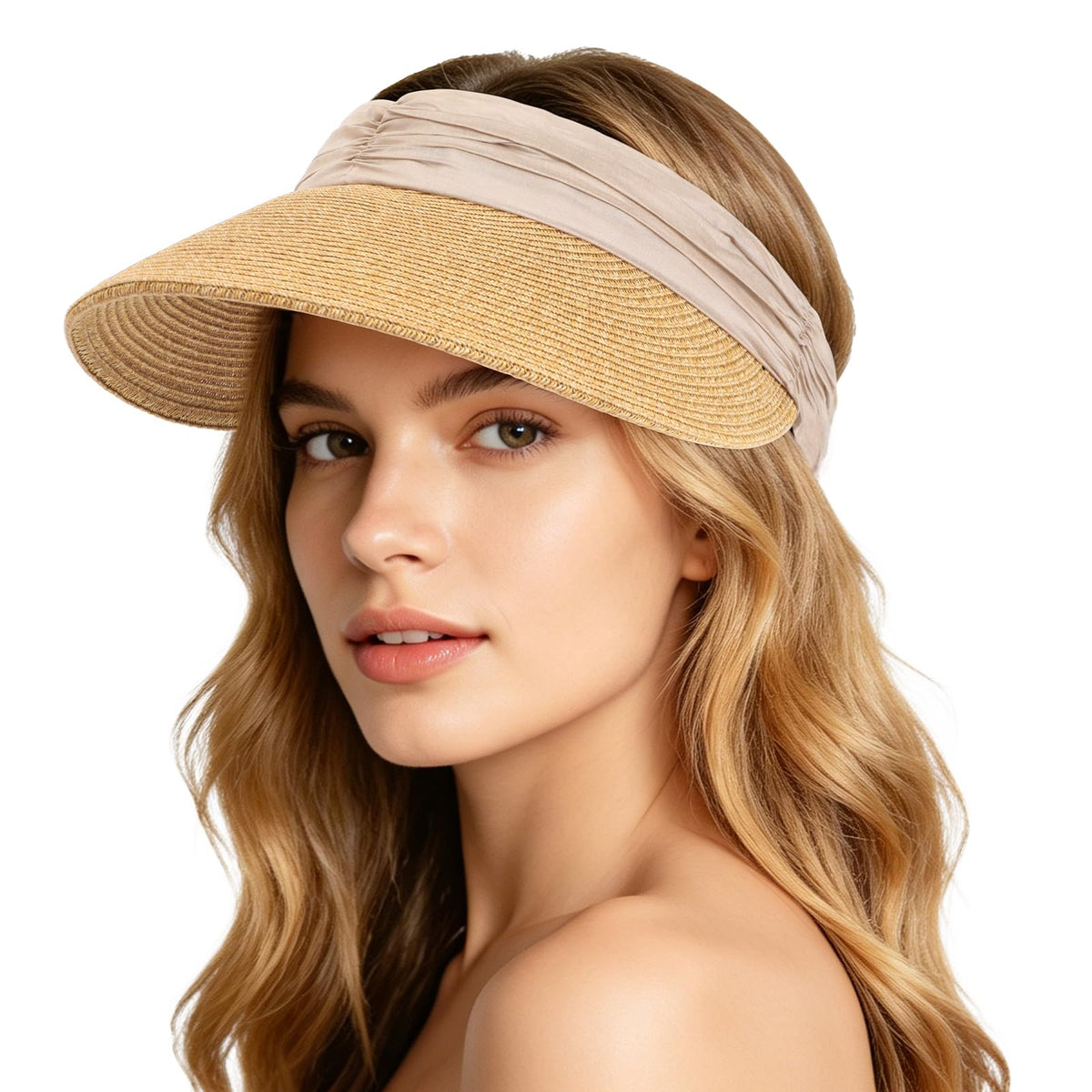 Sombrero de Paja Plegable con Protección Solar