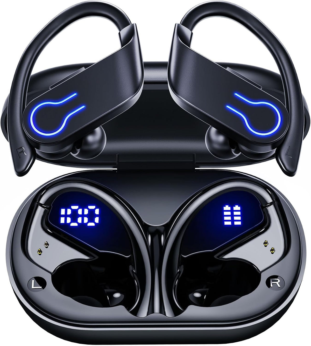 Auriculares Inalámbricos con Estuche de Carga LED 120H