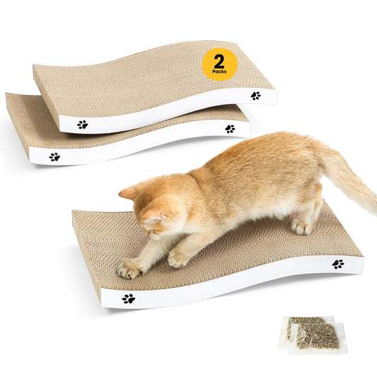 Rascador de Cartón Ondulado Reversible para Gatos