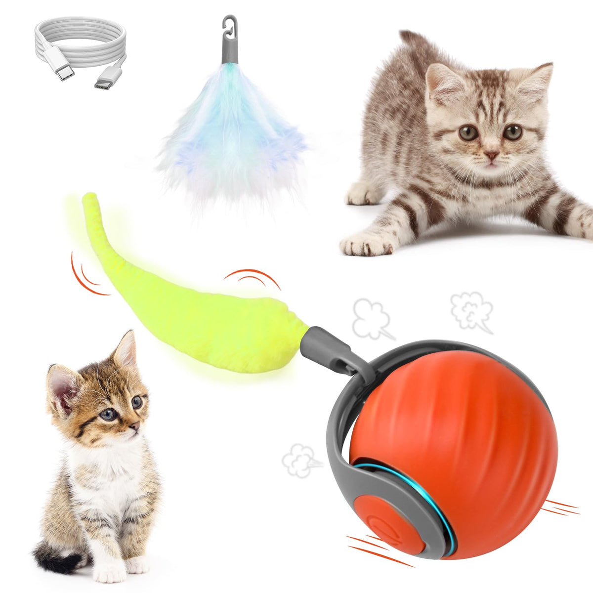 Pelota Interactiva Eléctrica para Gatos