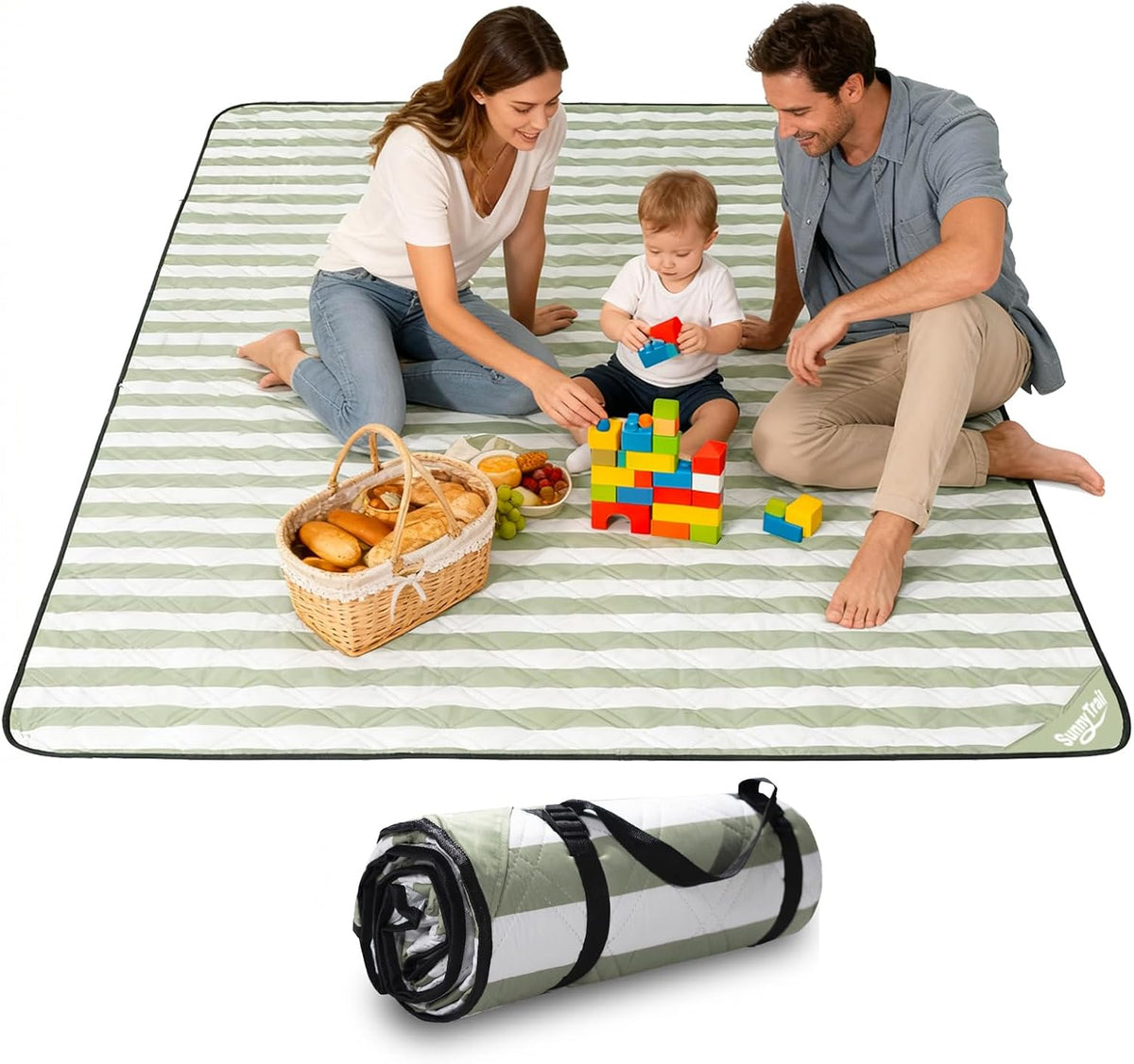 Manta de Picnic Impermeable Extra Grande 200x200cm