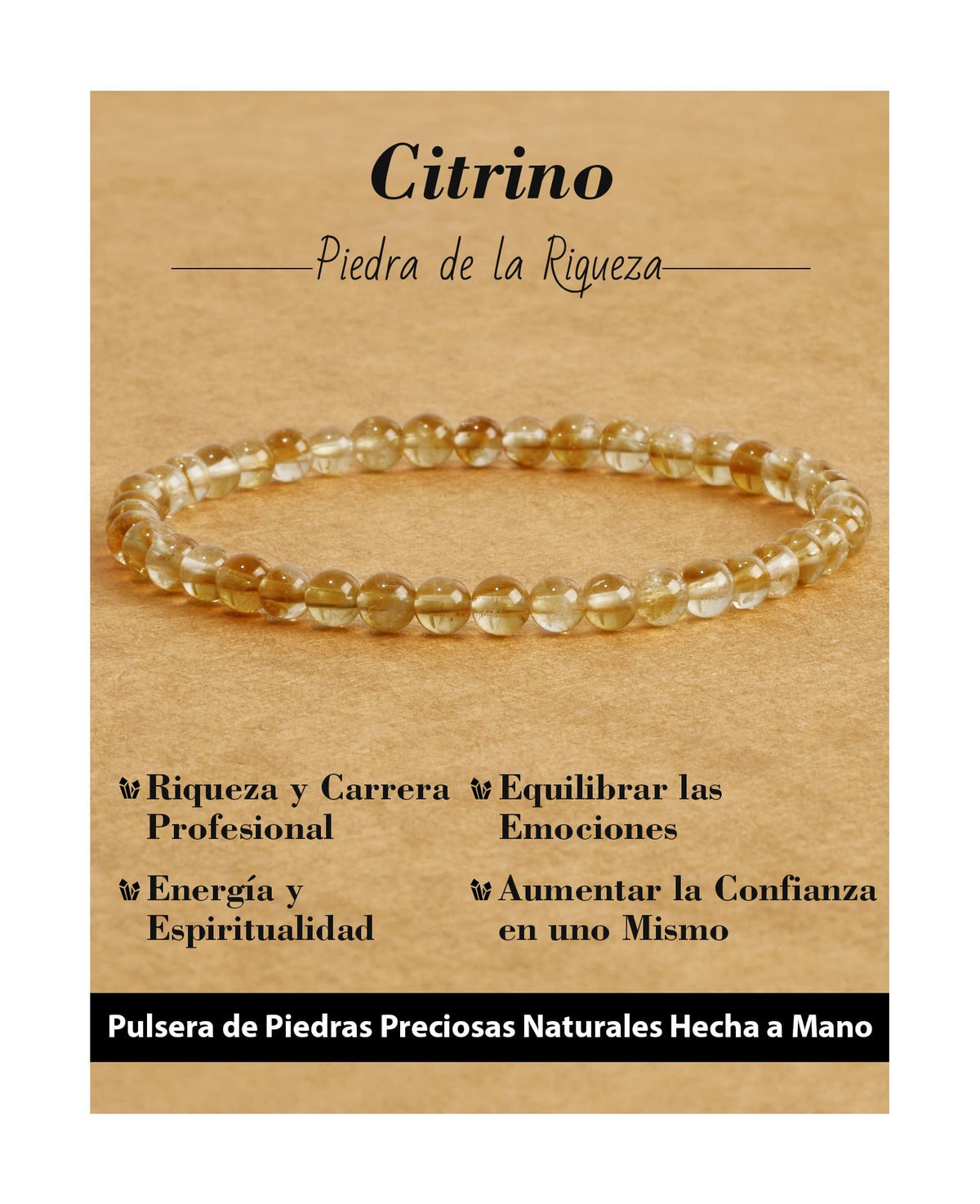 Pulsera Elástica de Piedras Naturales