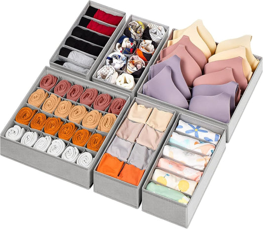 Set de 6 organizadores de tela para cajones