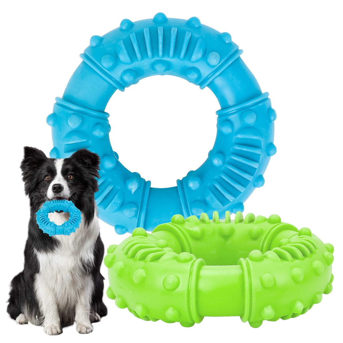 Set de 2 Anillos Mordedores Indestructibles para Perros