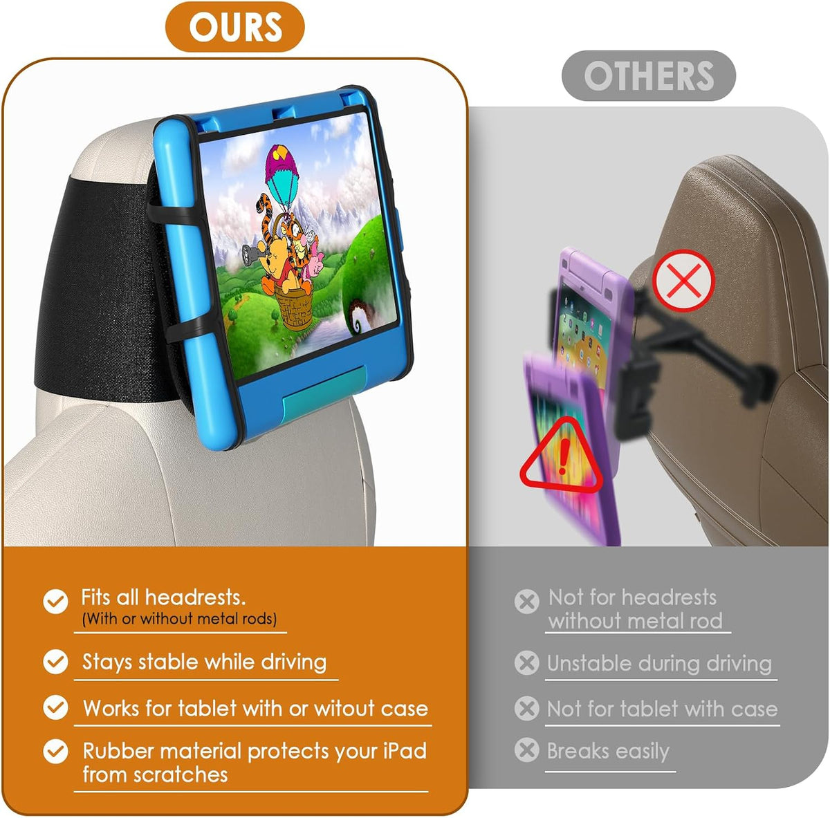 Soporte de Tablet para Reposacabezas de Coche