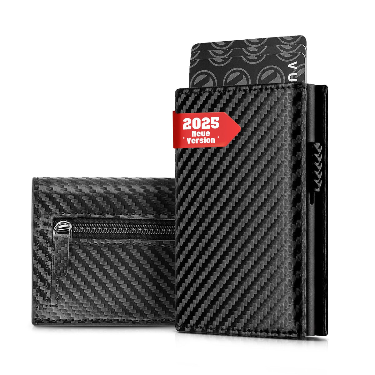 Cartera Minimalista de Piel con Bloqueo RFID
