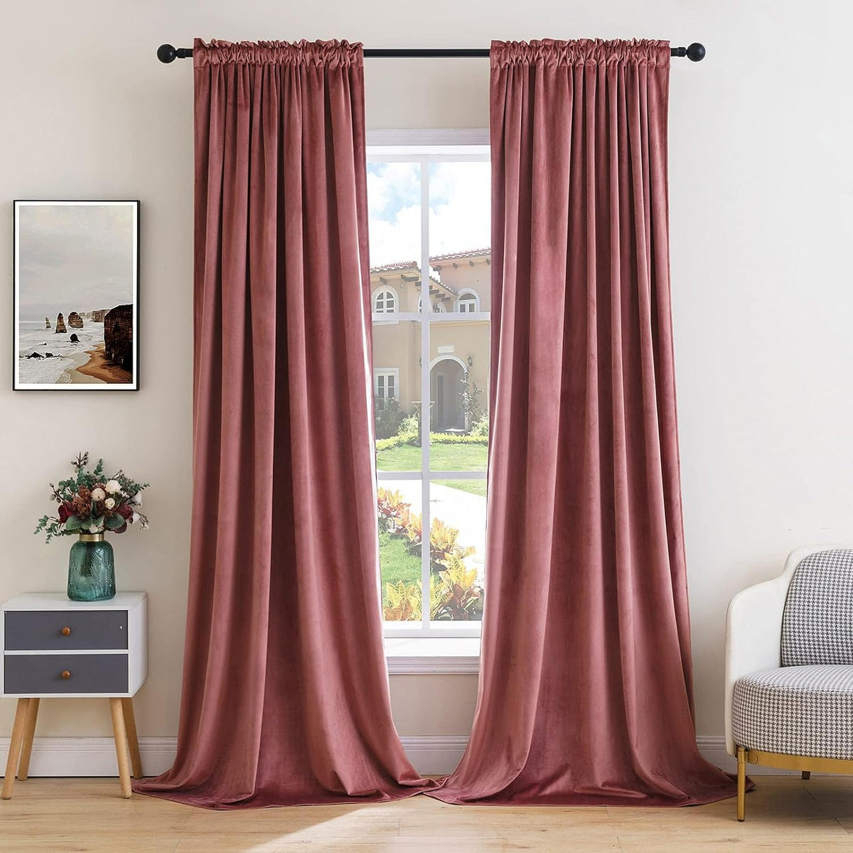 Cortinas Opacas de Terciopelo (Set de 2)