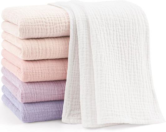 Set de 6 Paños de Muselina Grandes para Bebé