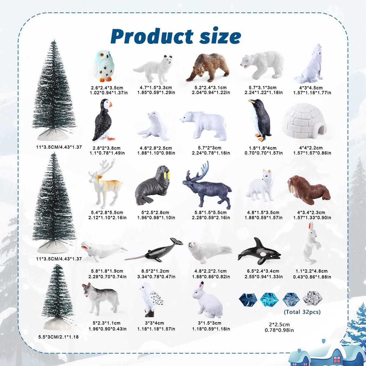 Set de Figuras de Animales Árticos (56 piezas)