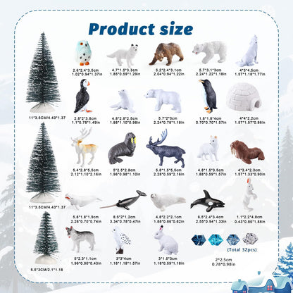 Set de Figuras de Animales Árticos (56 piezas)