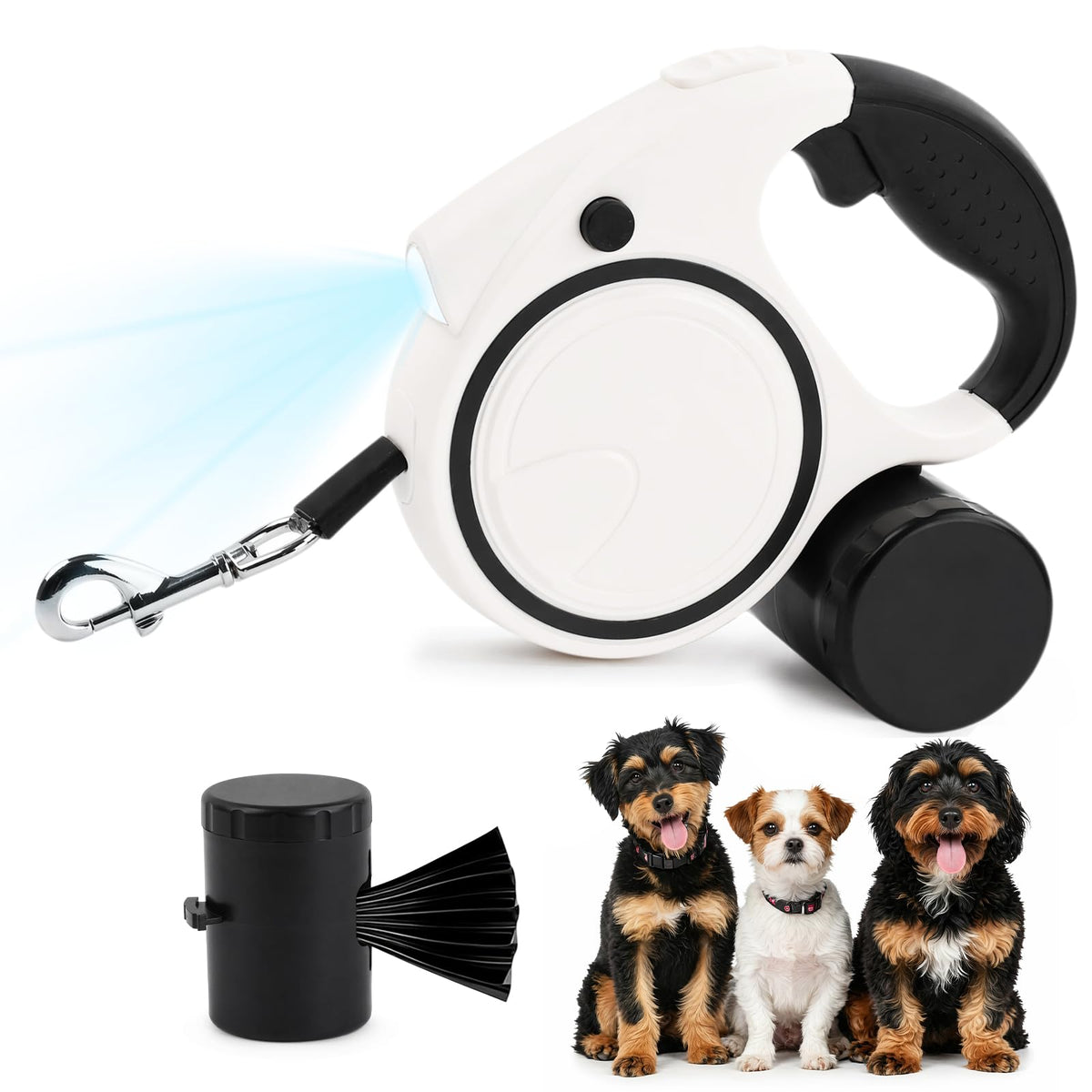 Correa Extensible con Luz LED para Perros