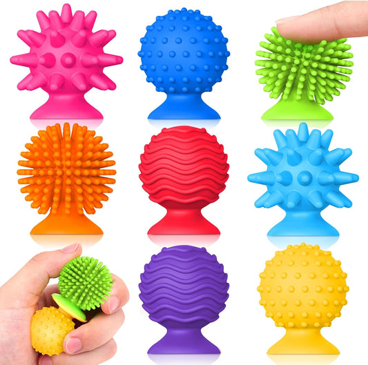 Set de 8 Juguetes Sensoriales de Ventosa Antiestrés