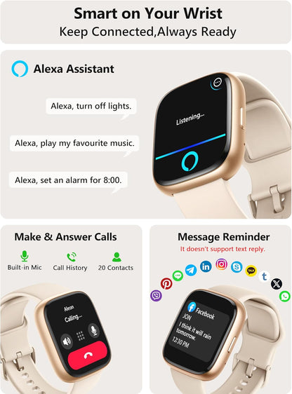 Smartwatch Premium con Asistente de Voz y 2 Correas
