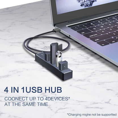 Hub USB 3.0 de 4 Puertos para Ordenador