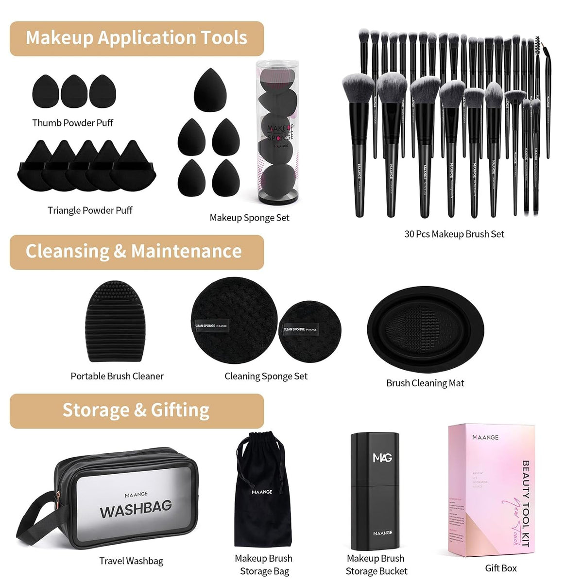 Set de 51 Brochas de Maquillaje Profesional