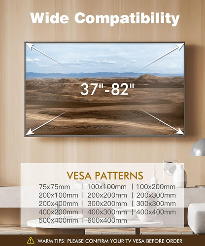 Soporte de Pared Inclinable para TV (37-82 pulgadas)