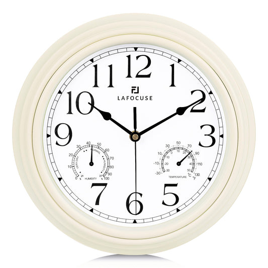 Reloj de Pared Vintage con Termómetro e Higrómetro