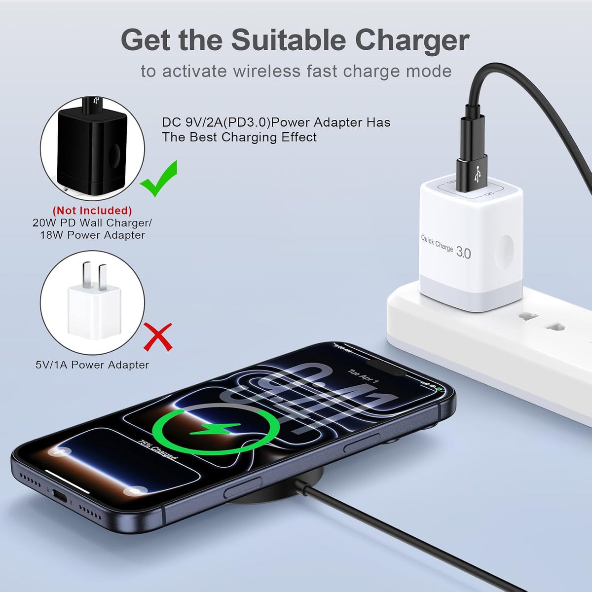 Cargador Inalámbrico Magnético Rápido 15W