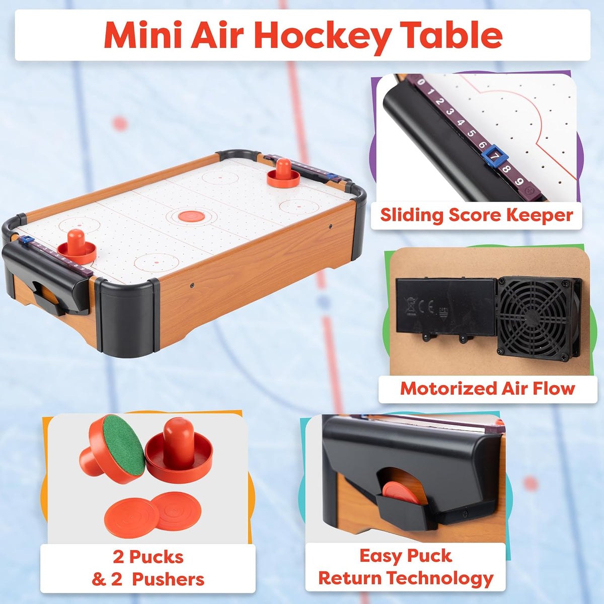 Mesa de Air Hockey Portátil para Niños