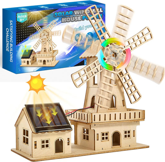 Kit de puzzle 3D de madera molino holandés solar