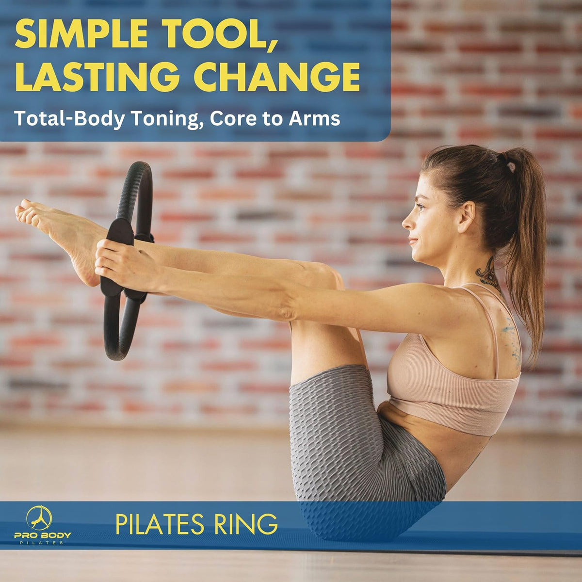 Set de Aro de Pilates con Pelota y Bandas de Resistencia