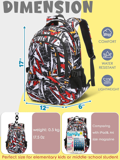 Mochila Escolar Grande para Niños con Estampado Camuflaje