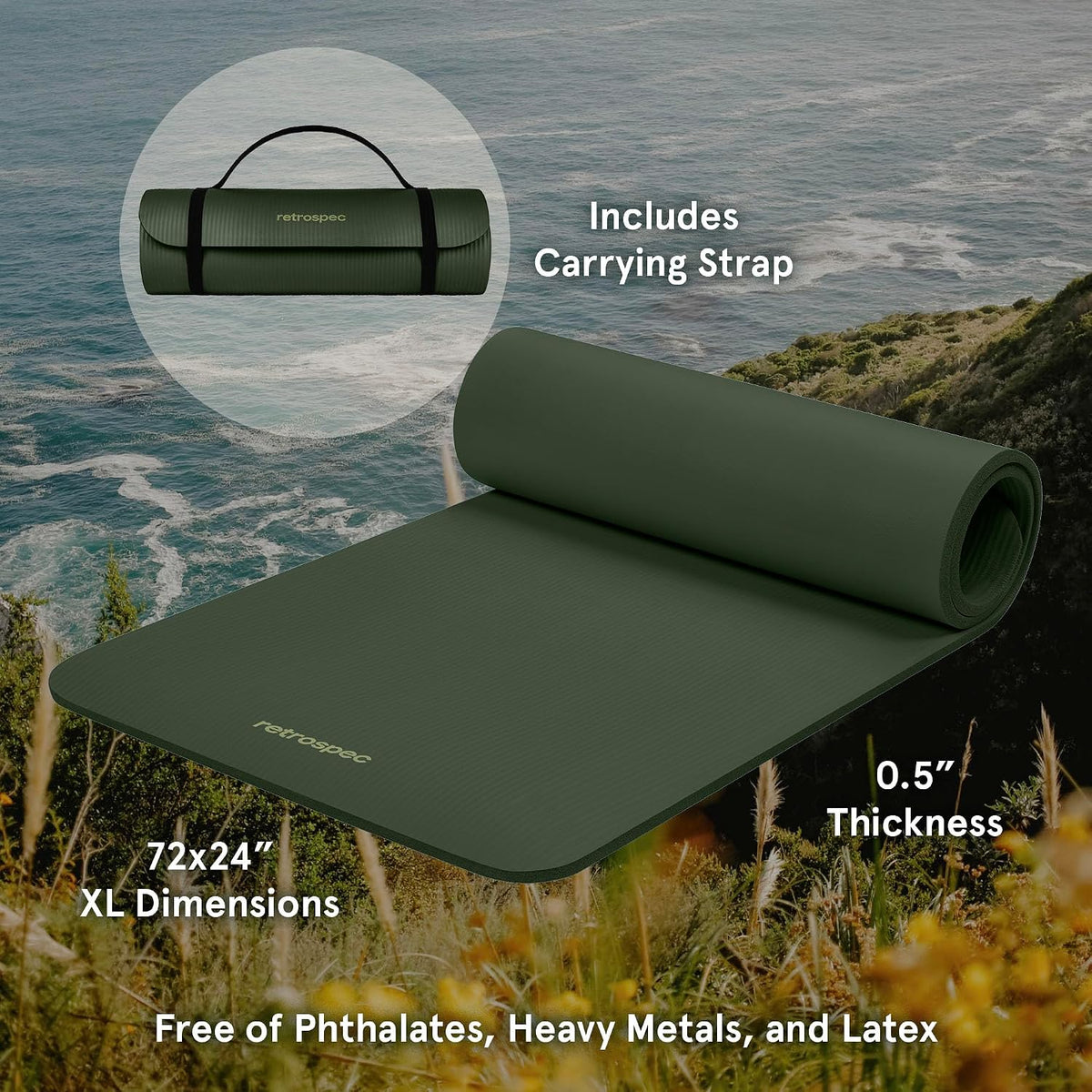 Esterilla de Yoga Antideslizante Extra Gruesa