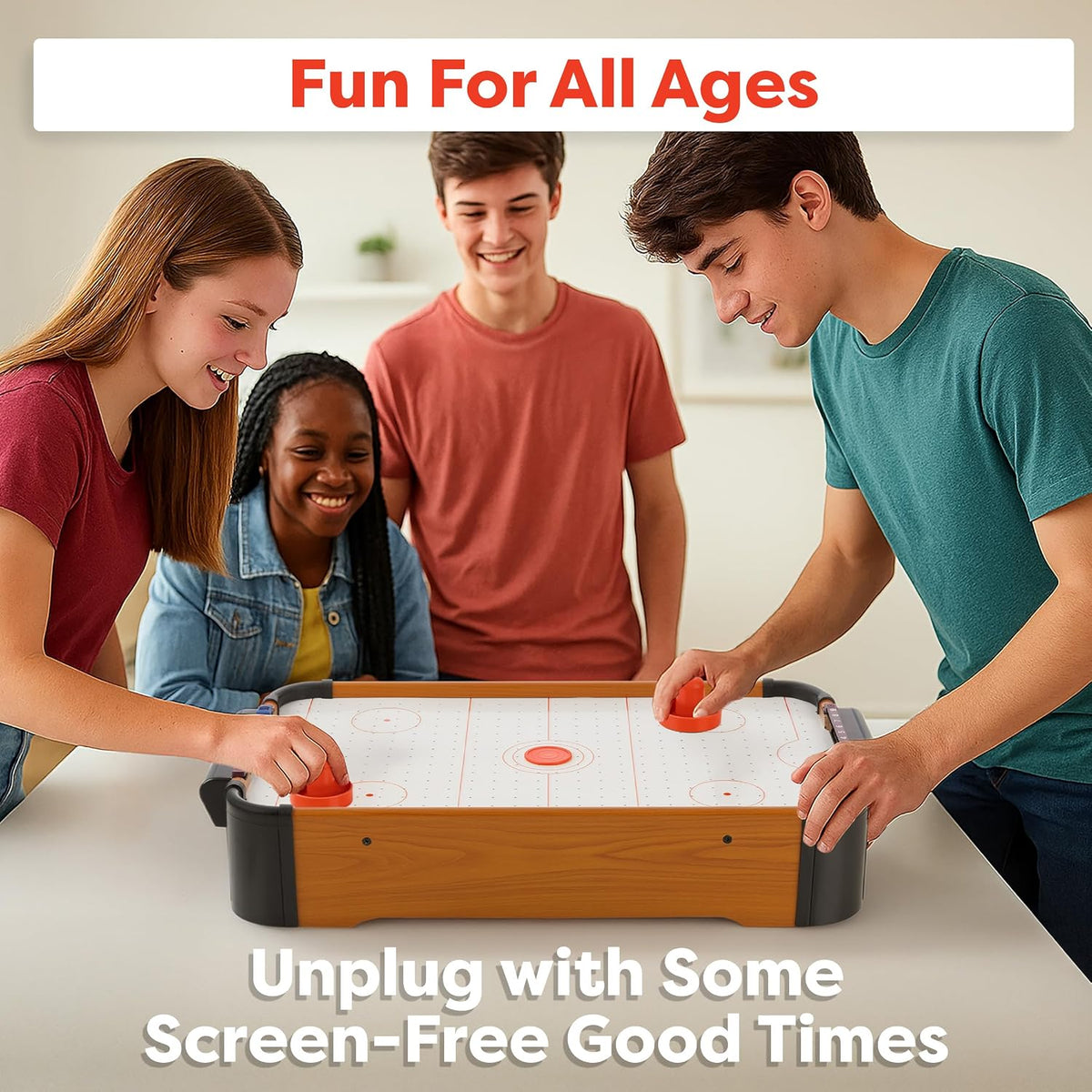 Mesa de Air Hockey Portátil para Niños
