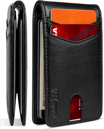 Cartera de Piel para Hombre con Caja de Regalo de Lujo