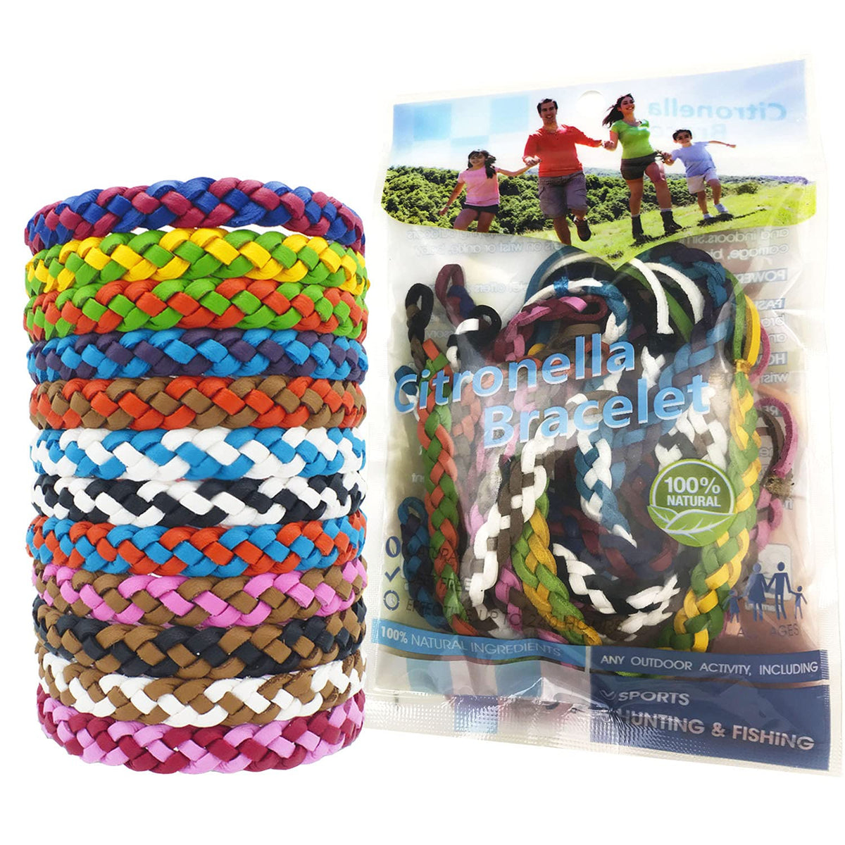 Pack de 12 Pulseras Antimosquitos Naturales