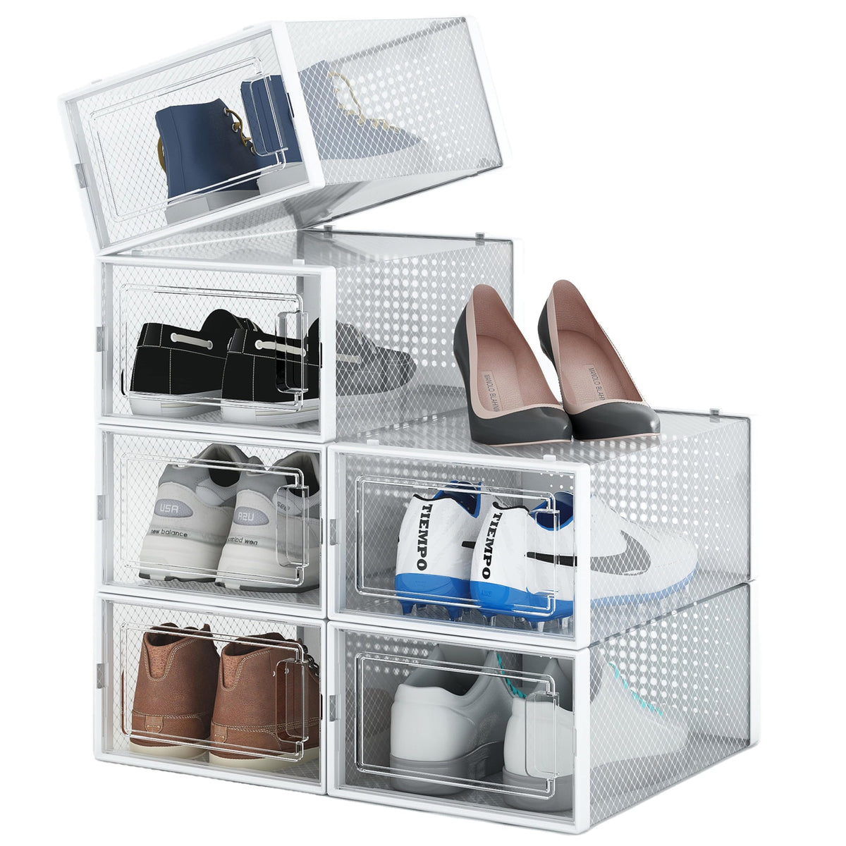 Cajas de Zapatos Plegables Apilables (6 uds)