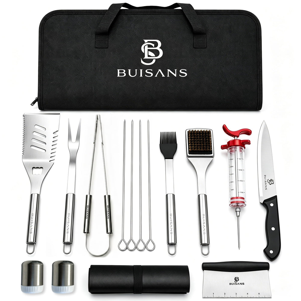Kit de Utensilios para Barbacoa 15 Piezas con Estuche
