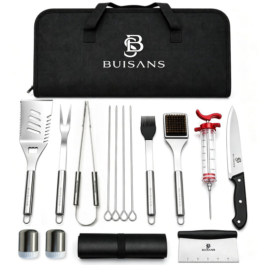 Kit de Utensilios para Barbacoa 15 Piezas con Estuche