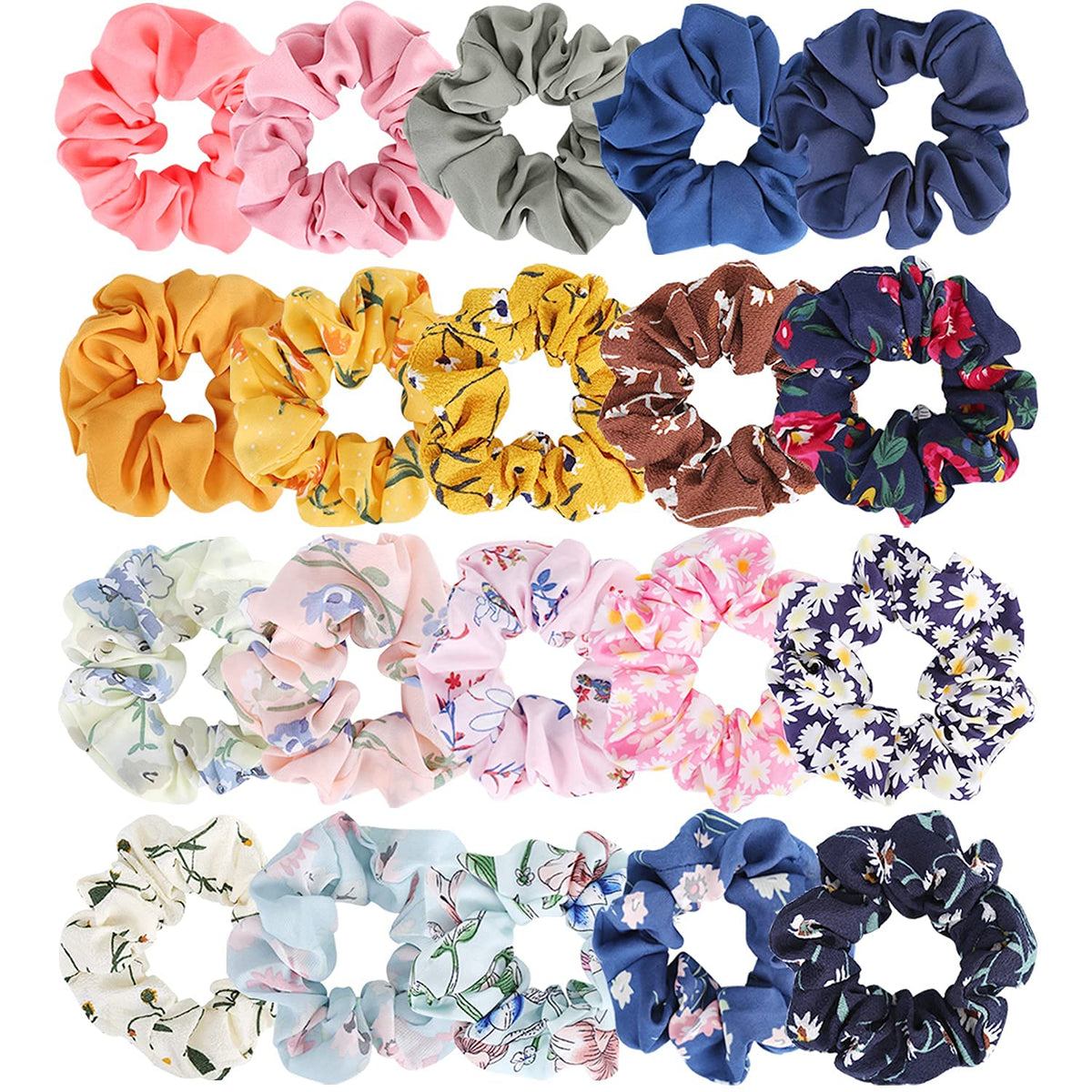 Pack de 20 Scrunchies de Tela