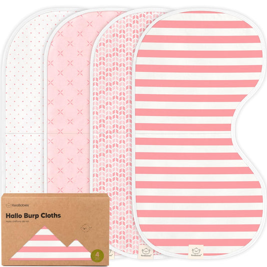 Set de 4 Baberos y Paños de Algodón Orgánico para Bebé