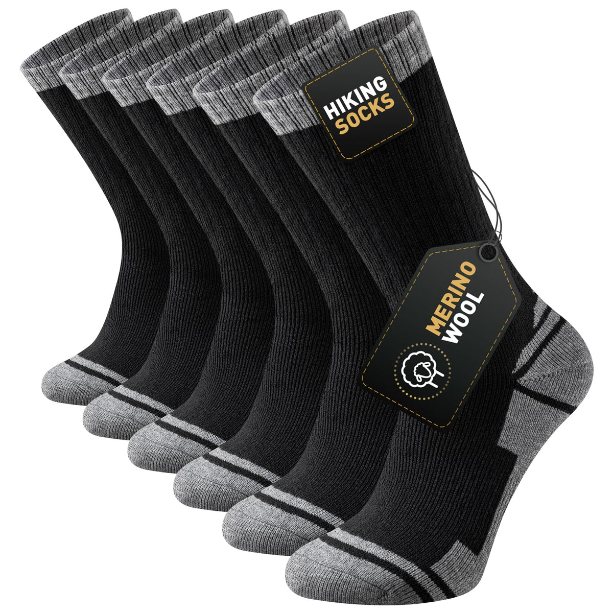 Set de 3 Pares de Calcetines Térmicos de Lana Merino