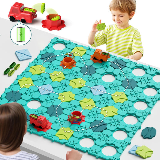 Juego de lógica y construcción de caminos para niños