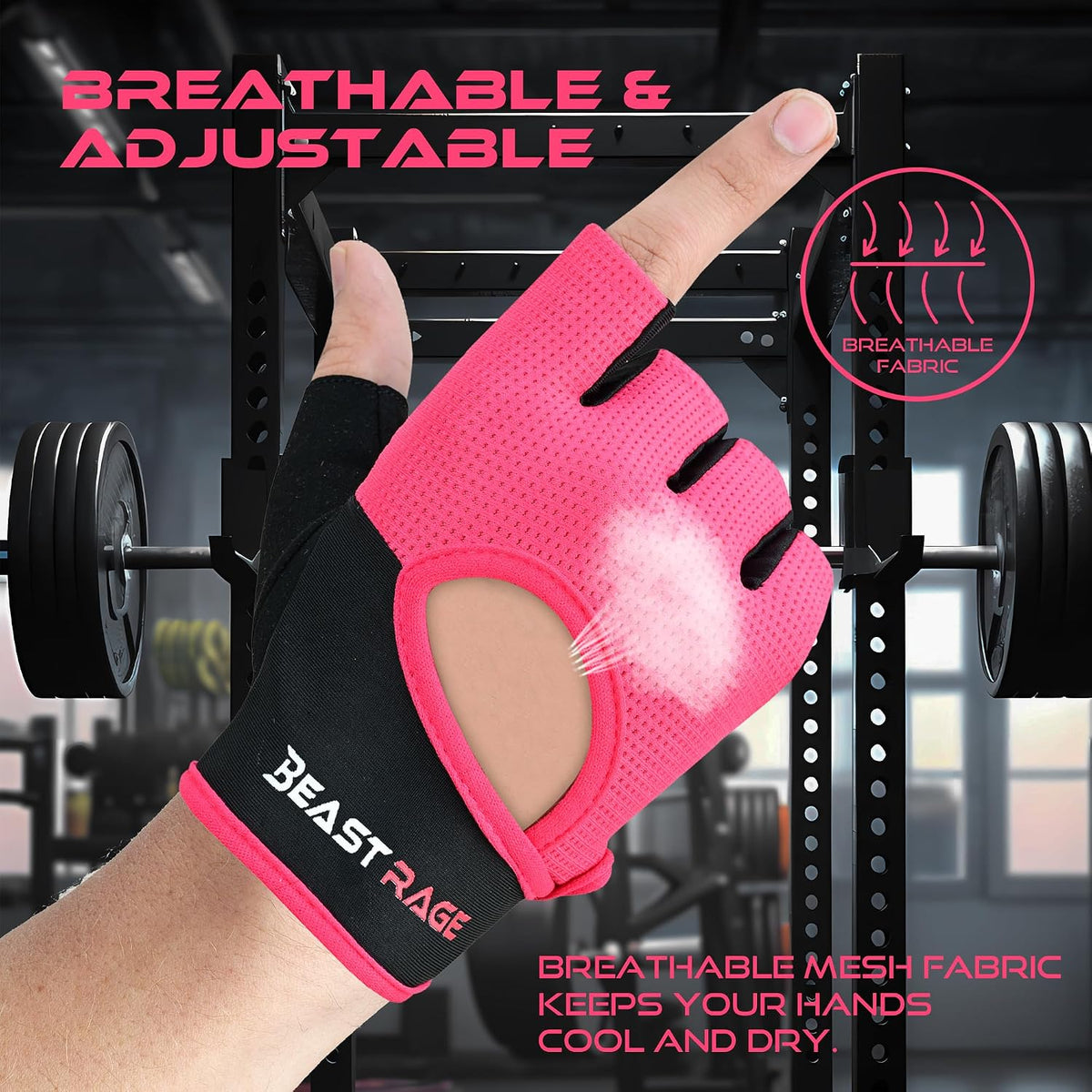 Guantes de Gimnasio con Protección de Palma para Hombre y Mujer