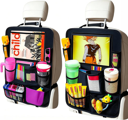 Protector de Asiento Trasero con Organizador para Niños (2 Uds)