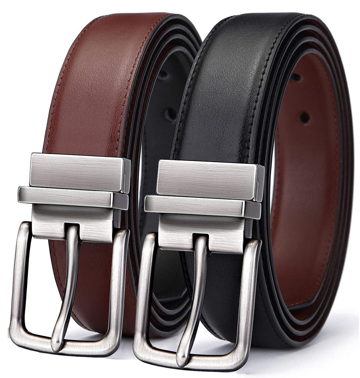 Cinturón de Cuero Reversible para Hombre
