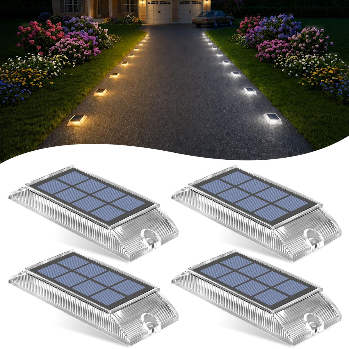 Pack de 4 Luces Solares LED para Jardín